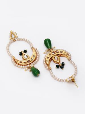 Green pearl earrings 4