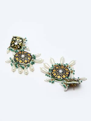 Blue pearl earrings 3