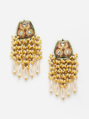 Yellow pearl earrings 3
