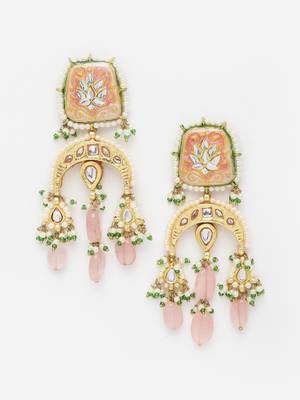 Pink pearl earrings 3