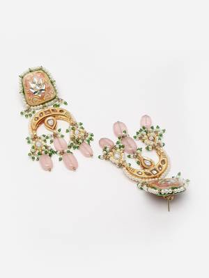 Pink pearl earrings 4