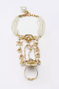 Gold pearl bracelets