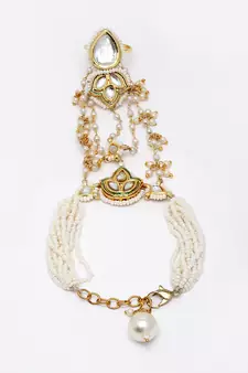 Gold pearl bracelets