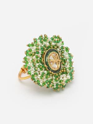 Green pearl rings 4