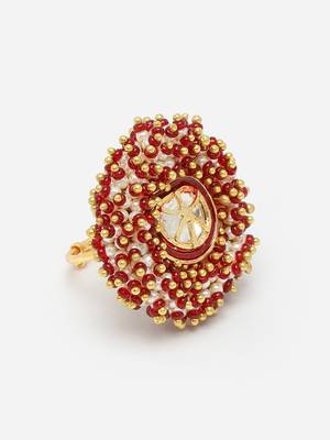Red pearl rings 4