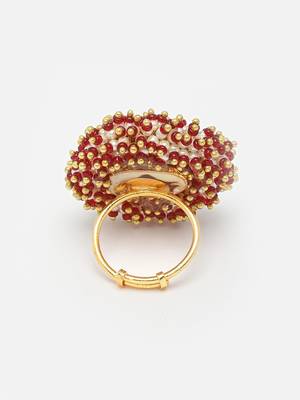 Red pearl rings 5