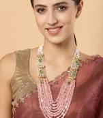 Pink pearl necklaces