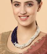 Blue pearl necklaces