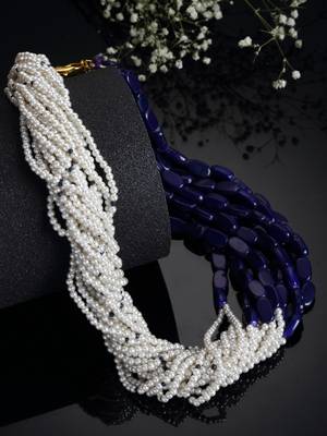 Blue pearl necklaces 2