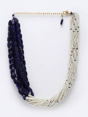 Blue pearl necklaces 3
