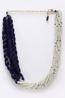 Blue pearl necklaces