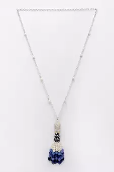 Blue pearl necklaces