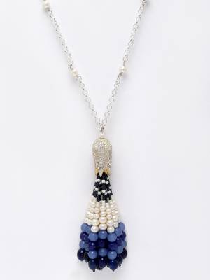 Blue pearl necklaces 4