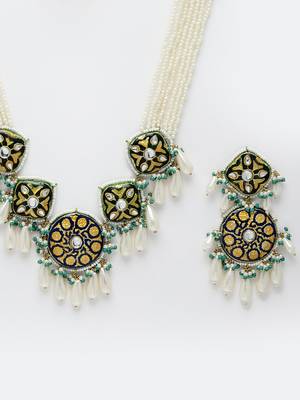 Blue pearl necklace-sets 4