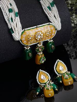 Green pearl necklace-sets 2