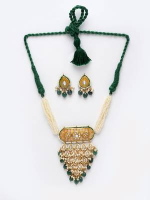 Yellow pearl necklace-sets 3