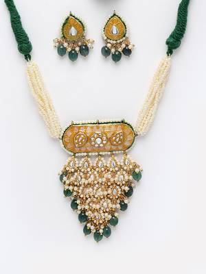 Yellow pearl necklace-sets 4