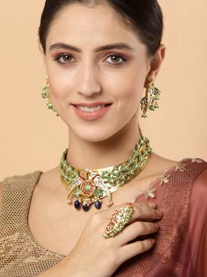 Green pearl necklace-sets 1