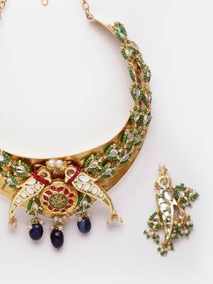 Green pearl necklace-sets 3