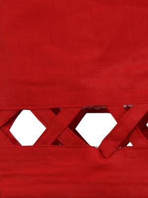Red Chanderi Embroidered & Stone Work Dress Material 6