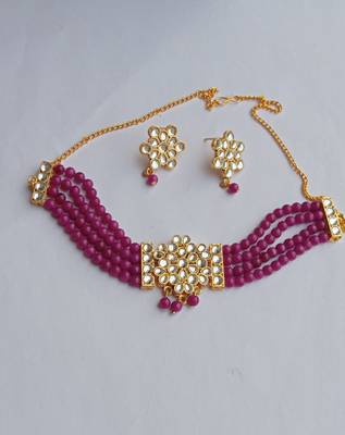 Pink necklace set 1