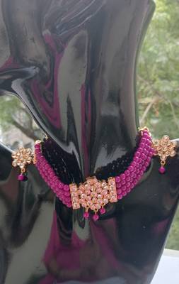 Pink necklace set 2