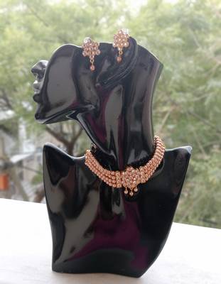 Gold Kundan Necklace With Earrings 2