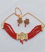 Red pearl neck lace