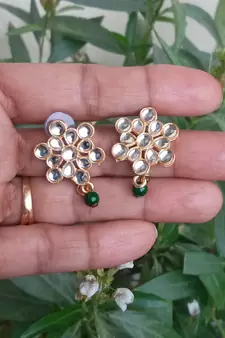 Green pearl necklace set