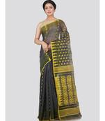 Pinkloom Women'S Grey Hand Woven Jamdani-Sarees Without Blouse