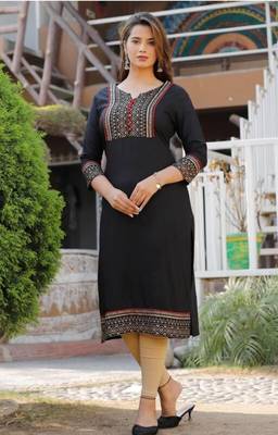 G COLLECTION BLACKprinted rayon kurtas-and-kurtis 2