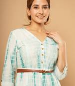 White printed cotton cotton-kurtis