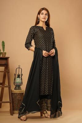 Black printed rayon ethnic-kurtis 2