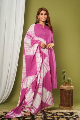 Wine printed cotton cotton-kurtis 3