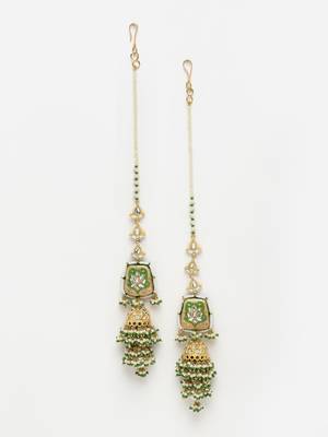 Green pearl earrings 3
