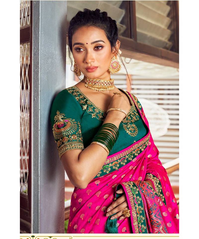 Nakkashi Sargam Rani Saree with Meena and Zariwork