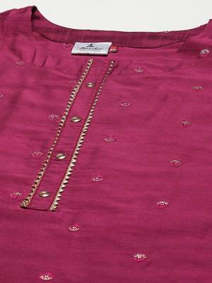 Purple plain cotton
 ethnic-kurtis 5