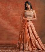 Orange Bhandhani Lehenga 