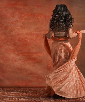 Orange Bhandhani Lehenga  3