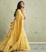 Yellow Heavy Embroidered Lehenga Set