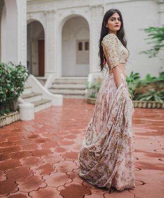 Pink Floral Lehenga Set 3