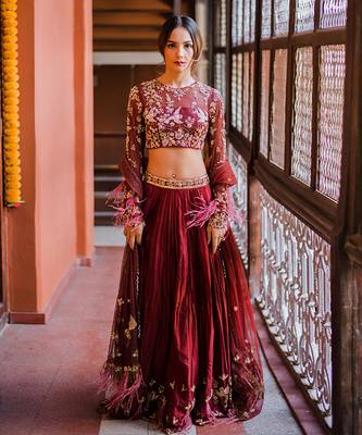 Maroon Lehenga Set 1
