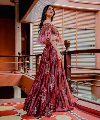 Maroon Lehenga Set 2