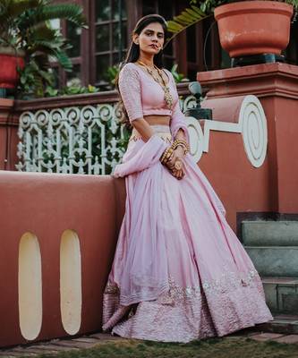 Pink Embroidery Lehenga 2
