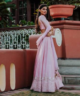Pink Embroidery Lehenga 3