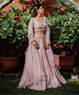 Pink Embroidery Lehenga 5