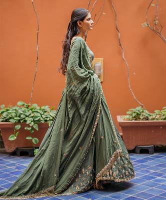 Olive Green Lehenga Set 3