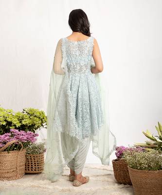 Blue Noori Dhoti Set 3