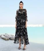 Black Ameera Tier Dress