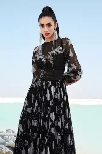 Black Ameera Tier Dress